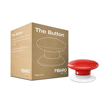 FIBARO The Button Red/Contr&ocirc;leur de Sc&egrave;nes Z-Wave +, Rouge, FGPB-101-3