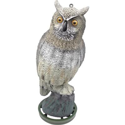 Ubbink - D&eacute;coration de jardin sous forme de grand hibou 403659 Gris