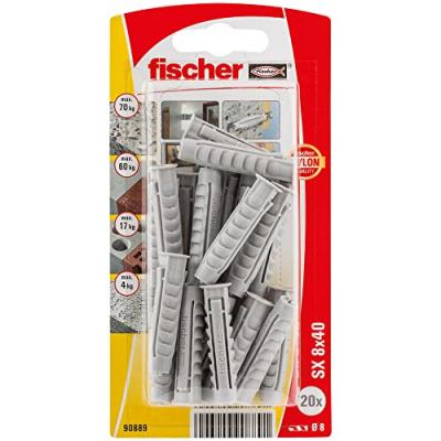 Fischer Group Sx 8x40 K Nv F90889 Taco Blister 10 Units Gris
