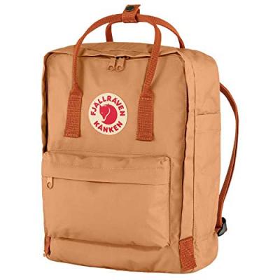 Fjallraven Sac &agrave; dos Kanken rose saumon zipp&eacute; pour femme. Couleur: Orange