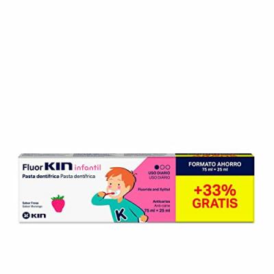 FLUORKIN INFANTIL pasta dent&iacute;frica #fresa 75 + 25 ml
