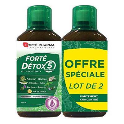 Fort&eacute; Pharma Fort&eacute; D&eacute;tox 5 Organes - Lot de 2 X 500 ml - Lot 2 x 500 ml