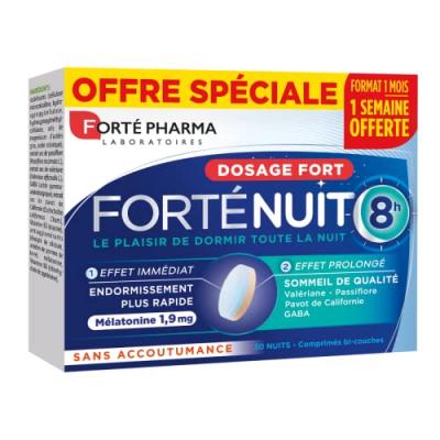 Fort&eacute; Pharma Fort&eacute;nuit 8H - 30 Comprim&eacute;s Bicouche - Bo&icirc;te 30 Comprim&eacute;s