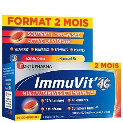 Fort&eacute; Pharma Immuvit 4 g 60 Comprim&eacute;s - 2 Mois - Pot 60 comprim&eacute;s