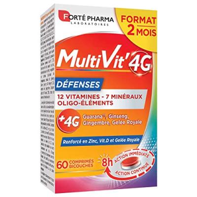 Fort&eacute; Pharma Multivit 4 g D&eacute;fense - 60 Comprim&eacute;s - Bo&icirc;te 60 comprim&eacute;s