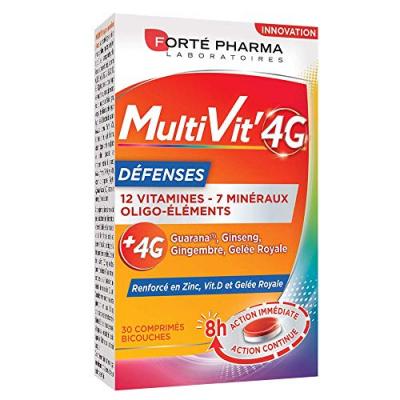 Forte pharma multivit 4g d&eacute;fenses 30 comprim&eacute;s