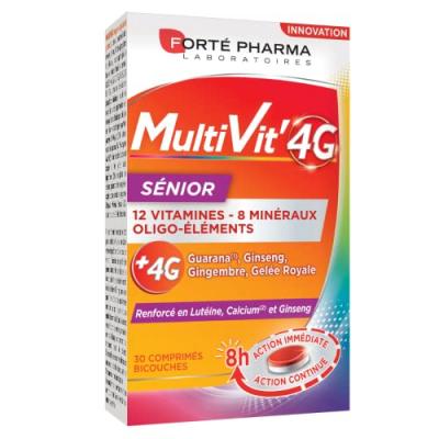 Fort&eacute; Pharma Multivit 4 g S&eacute;nior - 20 Comprim&eacute;s - Bo&icirc;te 30 comprim&eacute;s