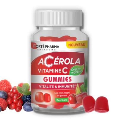 Fort&eacute; Pharma Ac&eacute;rola &Eacute;nergie Gummies - 60 Gommes - Pot 60 gommes