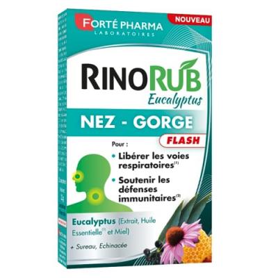 Nez et Gorge Flash 15 Comprim&eacute;s RinoRub Eucalyptus Fort&eacute; Pharma