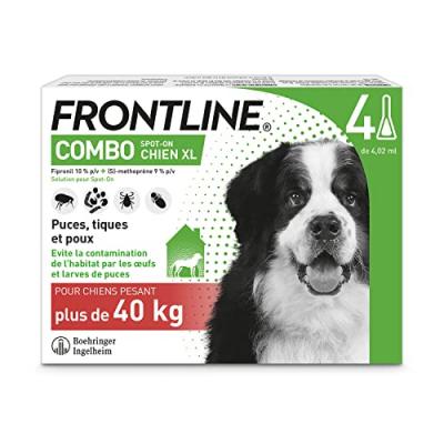 Combo Spot-on Chien XL Plus de 40kg 6 Pipettes de 4,02ml Frontline