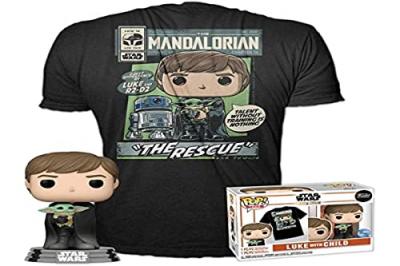 Pop! & Tee - The Mandalorian - Luke Avec L'enfant - Taille L