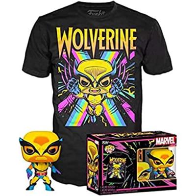 Funko Marvel X-Men POP! & Tee set figurine et T-Shirt Wolverine (Blac