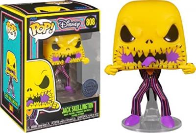 Figurine Funko Pop! N&deg;808 - L'etrange Noel De Mr Jack - Scary Face Jack(blklt)