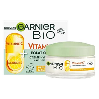 Cr&egrave;me Visage Hydratante Bio Hydratante Vitamine C Garnier - Le Pot De 50ml