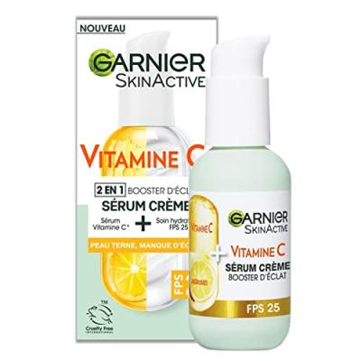 S&eacute;rum 2 En 1 Vitamine C Booster D'eclat Garnier - Le Flacon De 30ml