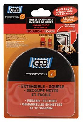 Tresse fibre verre - Propfeu - extensible - d: 6 mm - 2.5 m - GEB