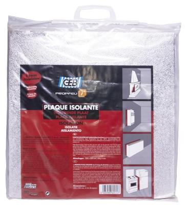 Plaque isolante - 600 &deg;C - 2 faces aluminium - 500x500 mm