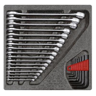 GEDORE Juego de llaves combinadas, m&oacute;dulo CT 4/6, 25 piezas
