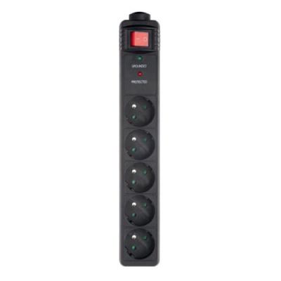 Gembird Spg5-c-5 1.5 M Power Strip 5 Outlets Noir
