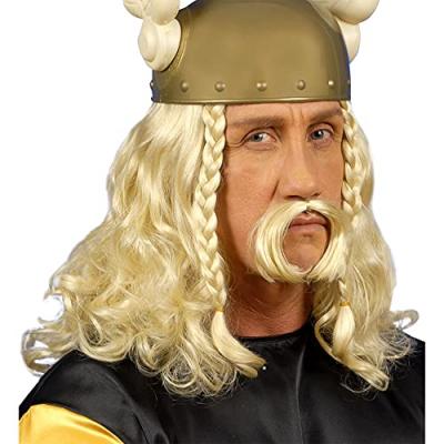 G&eacute;n&eacute;rique - Pe263 - Perruque Moustaches Gaulois Blond - Taille Unique