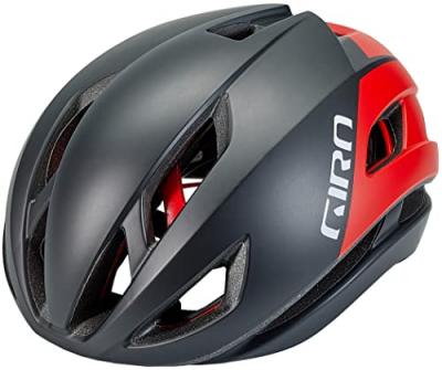 GIRO Eclipse Casque de v&eacute;lo pour Hommes, Noir Mat/Blanc/Rouge, S