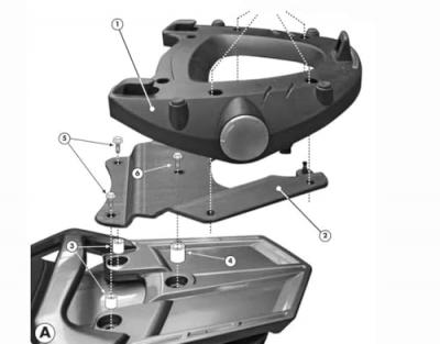 GIVI E228, Support topcase Monokey E, Bagagerie pour votre moto
