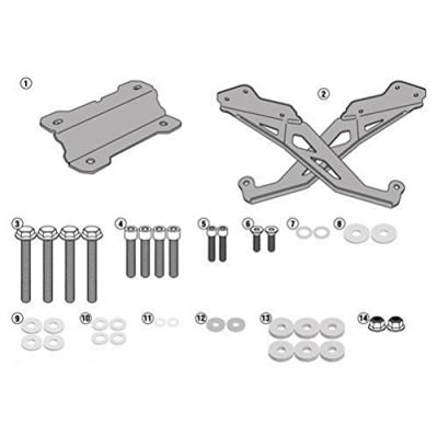 Support top case Givi Yamaha MT-09 Tracer 15-17
