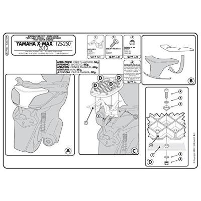 GIVI SR370M, Support topcase Monolock SR M, Bagagerie pour votre moto