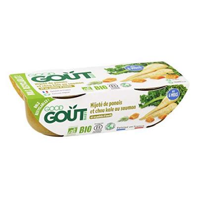 Panais chou kale saumon d&egrave;s 6mois 2x190g Bio