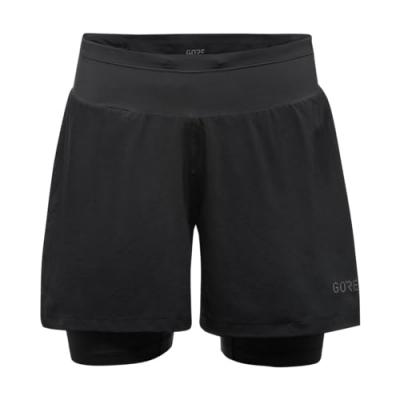 Short de running Femme Gore Wear R5 (2 en 1) - Extra Small Noir