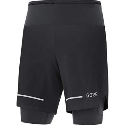 GORE WEAR Short de Running pour Hommes Ultimate 2 en 1, S, Noir