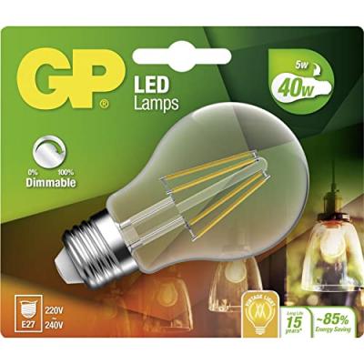 Ampoules &agrave; &eacute;conomie d'&eacute;nergie GP LED FILAMENT CLASSIC DIM E27 5W-40W