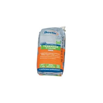 Colle &agrave; carrelage flex pour terrasse et balcon gris C2 Bostik 25 kg