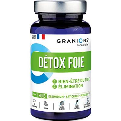 D&eacute;tox Foie 60 Comprim&eacute;s Cure de 1 Mois Granions