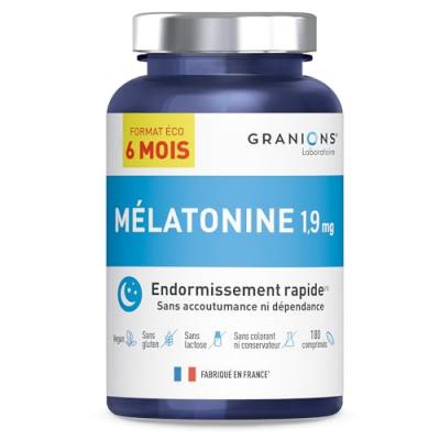 Granions M&eacute;latonine - 1,9 mg - Pack Eco 6 mois