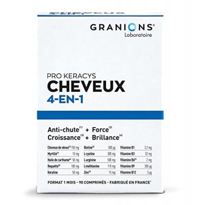 Pro Keracys Cheveux 4 en 1 - 1 Mois - 90 comprim&eacute;s