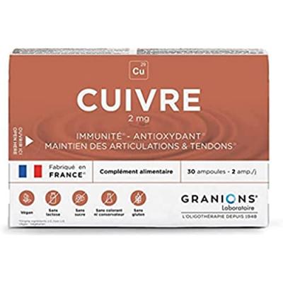 Cuivre 2 mg - 30 ampoules buvables