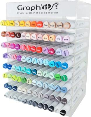 Coffret de 96 marqueurs &agrave; alcool GRAPH'IT Brush &amp  Extra fin