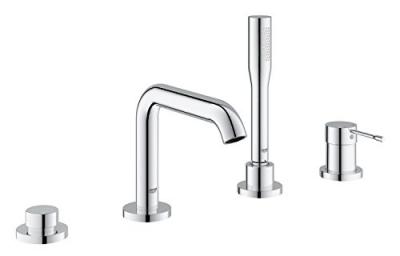 GROHE Fa&ccedil;ade pour mitigeur bain/douche 4 trous ESSENCE Chrom&eacute; 19578001 