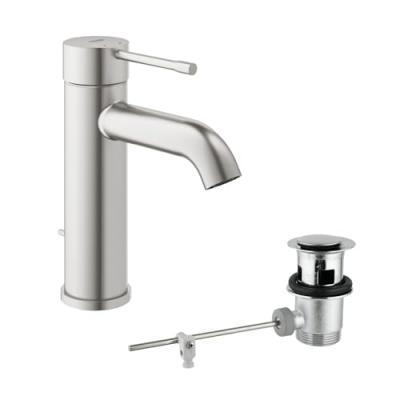 Grohe Essence - Mitigeur de lavabo avec vidage, supersteel 23589DC1