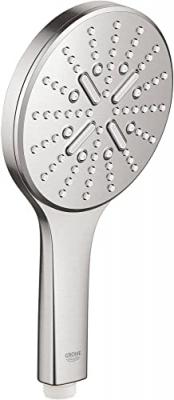 Pommeau de douche couleur acier Rainshower Smartactive 130 Grohe