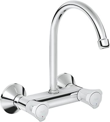Costa l Robinet de cuisine mural avec rosaces chrome - chrome - Grohe