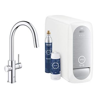 Grohe Blue NOUVEAU Home Robinetterie de cuisine avec filtre, bec C extractible, 31541000