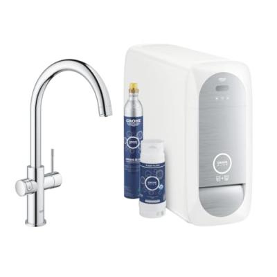 Blue Home Kit de d&eacute;marrage Mitigeur bec c Chrome (31455001) - Grohe