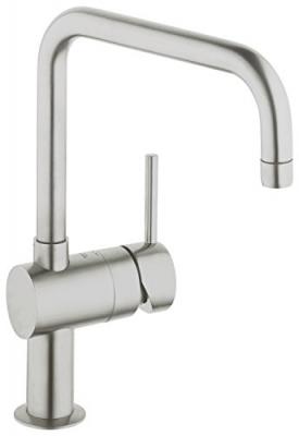 Mitigeur d'&eacute;vier supersteel bec en u minta 32488dc0 grohe