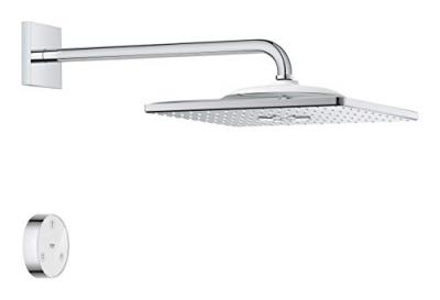 Ensemble de douche mural carr&eacute; Rainshower Smartconnect 310 Grohe