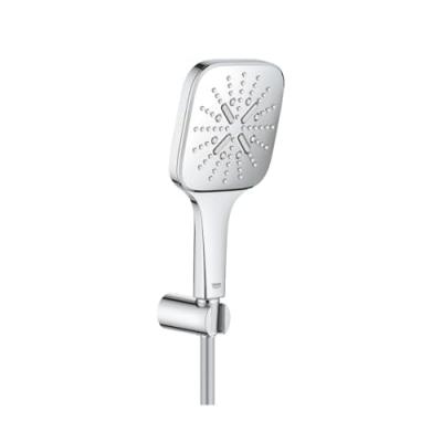 Pommeau de douche avec support couleur chrom&eacute;e Rainshower Smartactive 130 Cube Grohe