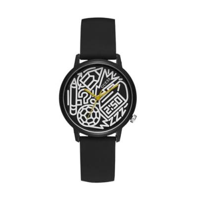 Guess Ladies Time To Give Watch Noir