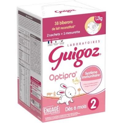 Lait en Poudre 2 1.2kg Optipro D&egrave;s 6 mois Guigoz