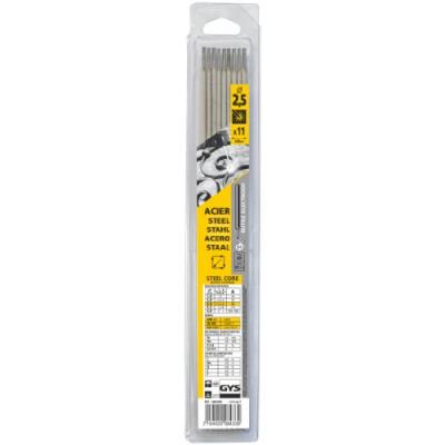 GYS - 11 &eacute;lectrodes soudage acier - Diam&egrave;tre 2.5 - Blister - 84339